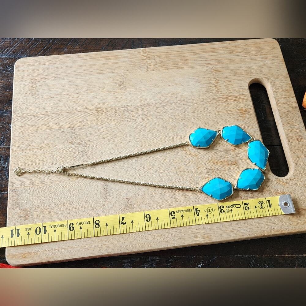 Kendra Scott Corley Conely connely? Necklace‎ gold and turquoise? - Picture 4 of 13